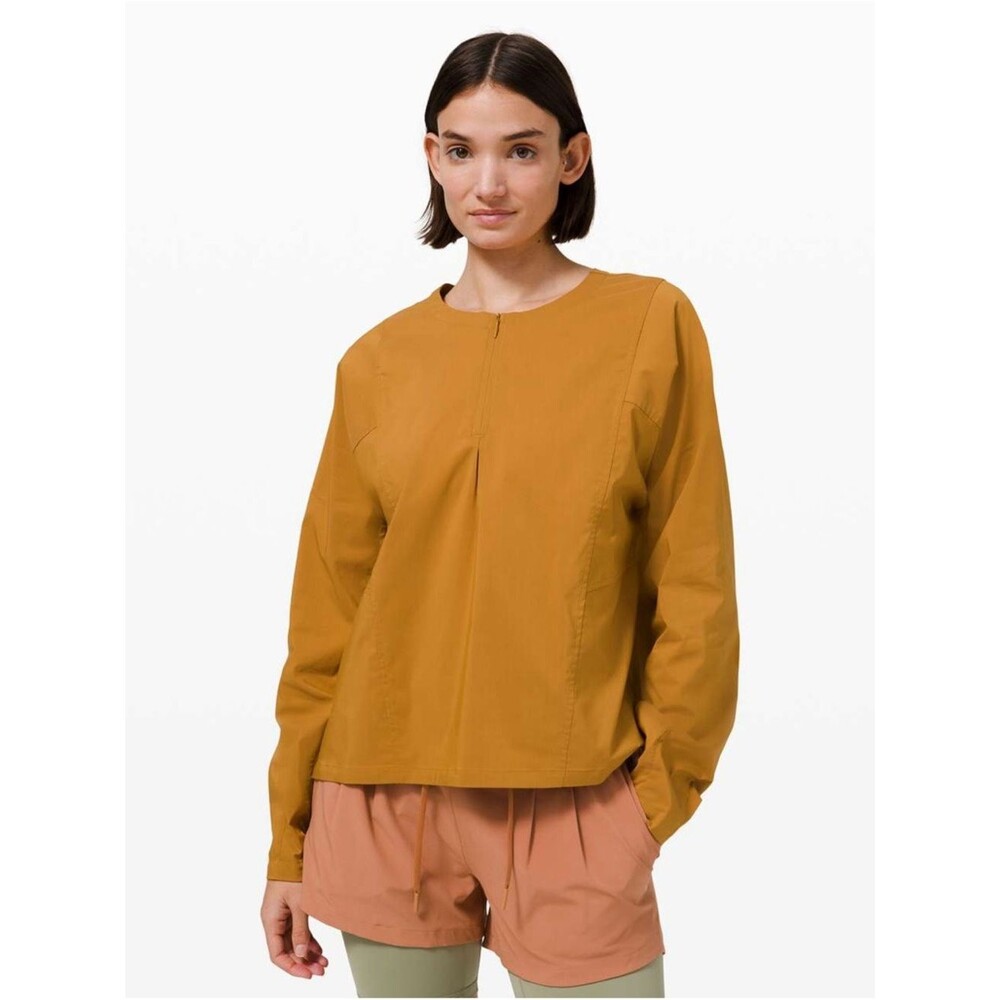 Lululemon Against Convention Long Sleeve Shirt | Spiced Bronze | Size 6
